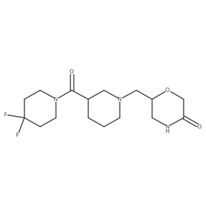 6-{[3-(4,4-Difluoropiperidine-1-carbonyl)piperidin-1-yl]methyl}morpholin-3-one Structure