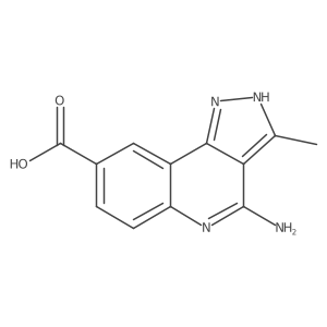 4-Amino-3-methyl-1H-pyrazolo[4,3-c]quinoline-8-carboxylic acid结构式