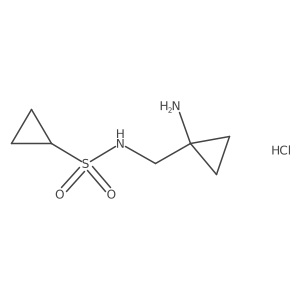 N-[(1-aminocyclopropyl)methyl]cyclopropanesulfonamide hydrochloride Structure