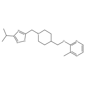 2-Methyl-3-[(1-{[3-(propan-2-yl)-1,2,4-oxadiazol-5-yl]methyl}piperidin-4-yl)methoxy]pyrazine Structure