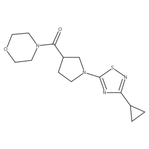 4-[1-(3-Cyclopropyl-1,2,4-thiadiazol-5-yl)pyrrolidine-3-carbonyl]morpholine结构式