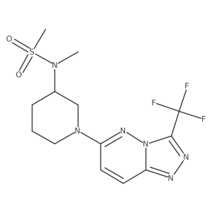 N-methyl-N-{1-[3-(trifluoromethyl)-[1,2,4]triazolo[4,3-b]pyridazin-6-yl]piperidin-3-yl}methanesulfonamide结构式