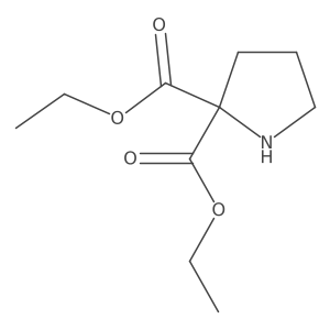 Diethyl 2,2-pyrrolidinedicarboxylate Structure