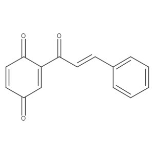 2-(1-Oxo-3-phenyl-2-propen-1-yl)-2,5-cyclohexadiene-1,4-dione结构式