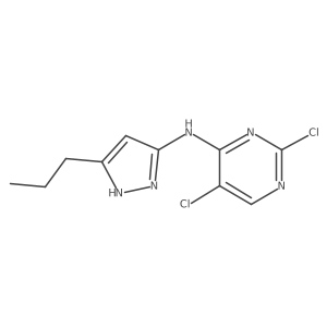 2,5-Dichloro-N-(5-propyl-1H-pyrazol-3-yl)-4-pyrimidinamine结构式