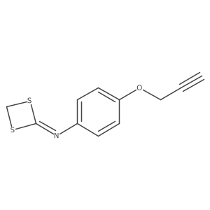 Benzenamine, N-1,3-dithietan-2-ylidene-4-(2-propyn-1-yloxy)- Structure