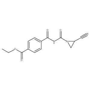 Ethyl 4-[[[(2-cyano-1-aziridinyl)carbonyl]amino]carbonyl]benzoate Structure