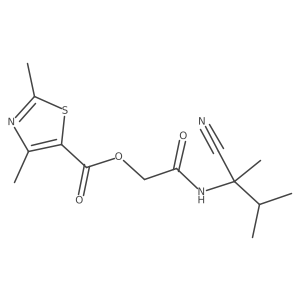 [(1-Cyano-1,2-dimethylpropyl)carbamoyl]methyl 2,4-dimethyl-1,3-thiazole-5-carboxylate结构式