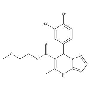 2-Methoxyethyl 7-(3,4-dihydroxyphenyl)-5-methyl-4,7-dihydro-[1,2,4]triazolo[1,5-a]pyrimidine-6-carboxylate结构式