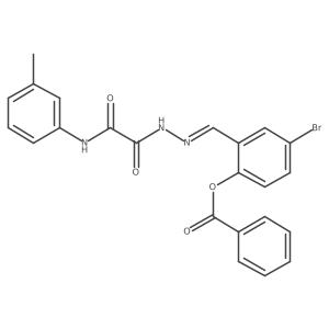4-bromo-2-((E)-{[oxo(3-toluidino)acetyl]hydrazono}methyl)phenyl benzoate结构式