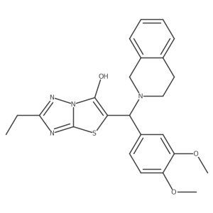 5-((3,4-dihydroisoquinolin-2(1H)-yl)(3,4-dimethoxyphenyl)methyl)-2-ethylthiazolo[3,2-b][1,2,4]triazol-6-ol Structure