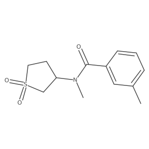 N-(1,1-dioxidotetrahydrothiophen-3-yl)-N,3-dimethylbenzamide结构式