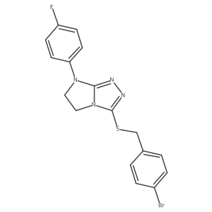 3-((4-bromobenzyl)thio)-7-(4-fluorophenyl)-6,7-dihydro-5H-imidazo[2,1-c][1,2,4]triazole Structure