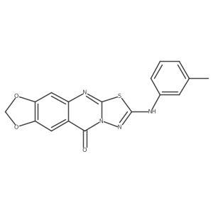 2-(m-tolylamino)-10H-[1,3]dioxolo[4,5-g][1,3,4]thiadiazolo[2,3-b]quinazolin-10-one Structure