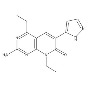 2-(Amino)-8-ethyl-4-ethyl-6-(1h-pyrazol-5-yl)pyrido[2,3-d]pyrimidin-7(8h)-one结构式