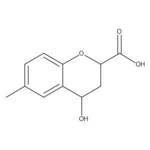 3,4-Dihydro-4-hydroxy-6-methyl-2H-1-benzopyran-2-carboxylic acid结构式