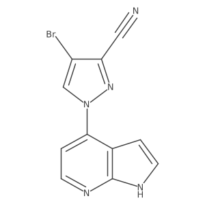 4-bromo-1-(1H-pyrrolo[2,3-b]pyridin-4-yl)pyrazole-3-carbonitrile Structure