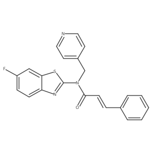 N-(6-fluorobenzo[d]thiazol-2-yl)-N-(pyridin-4-ylmethyl)cinnamamide结构式