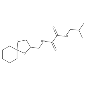 N1-(1,4-dioxaspiro[4.5]decan-2-ylmethyl)-N2-isobutyloxalamide结构式