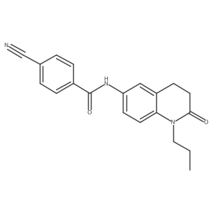 4-cyano-N-(2-oxo-1-propyl-1,2,3,4-tetrahydroquinolin-6-yl)benzamide结构式
