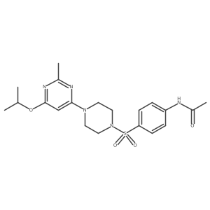 N-(4-((4-(6-isopropoxy-2-methylpyrimidin-4-yl)piperazin-1-yl)sulfonyl)phenyl)acetamide结构式