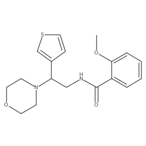 2-methoxy-N-(2-morpholino-2-(thiophen-3-yl)ethyl)benzamide结构式