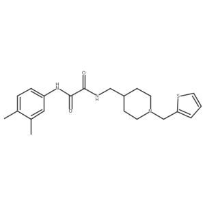 N1-(3,4-dimethylphenyl)-N2-((1-(thiophen-2-ylmethyl)piperidin-4-yl)methyl)oxalamide Structure