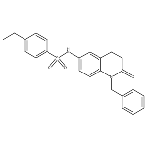 N-(1-benzyl-2-oxo-1,2,3,4-tetrahydroquinolin-6-yl)-4-ethylbenzenesulfonamide结构式