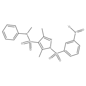 N,3,5-trimethyl-1-(3-nitrobenzenesulfonyl)-N-phenyl-1H-pyrazole-4-sulfonamide Structure
