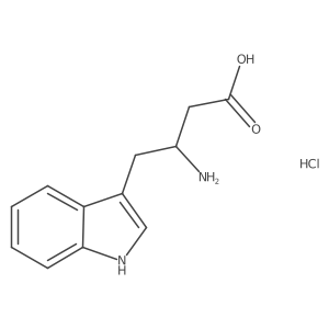 3-amino-4-(1H-indol-3-yl)butanoic acid hydrochloride结构式