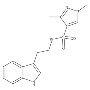 N-(2-(1H-indol-3-yl)ethyl)-1,3-dimethyl-1H-pyrazole-4-sulfonamide结构式