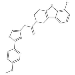 1-(6-bromo-1,3,4,5-tetrahydro-2H-pyrido[4,3-b]indol-2-yl)-2-[2-(4-methoxyphenyl)-1,3-thiazol-4-yl]ethanone Structure