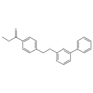 Methyl 4-{[(4-phenylpyrimidin-2-yl)sulfanyl]methyl}benzoate结构式