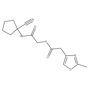 [(1-Cyanocyclopentyl)carbamoyl]methyl 2-(2-methyl-1,3-thiazol-4-yl)acetate结构式