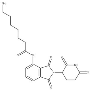 7-amino-N-[2-(2,6-dioxo-3-piperidyl)-1,3-dioxo-isoindolin-4-yl]heptanamide结构式