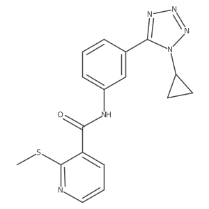 N-[3-(1-cyclopropyl-1H-1,2,3,4-tetrazol-5-yl)phenyl]-2-(methylsulfanyl)pyridine-3-carboxamide Structure