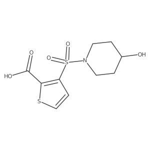3-[(4-Hydroxypiperidin-1-yl)sulfonyl]thiophene-2-carboxylic acid Structure