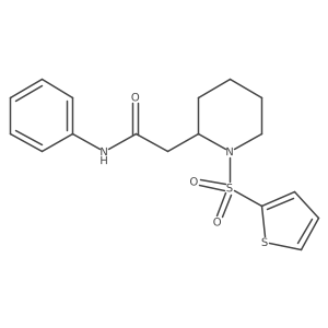 N-phenyl-2-(1-(thiophen-2-ylsulfonyl)piperidin-2-yl)acetamide结构式