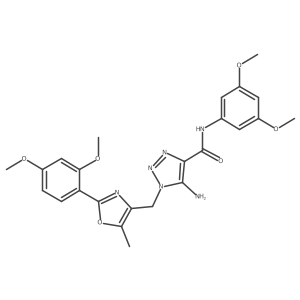 5-amino-N-(3,5-dimethoxyphenyl)-1-{[2-(2,4-dimethoxyphenyl)-5-methyl-1,3-oxazol-4-yl]methyl}-1H-1,2,3-triazole-4-carboxamide Structure