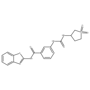 N-[(2Z)-1,3-benzothiazol-2(3H)-ylidene]-3-{[(1,1-dioxidotetrahydrothiophen-3-yl)carbamoyl]amino}benzamide结构式