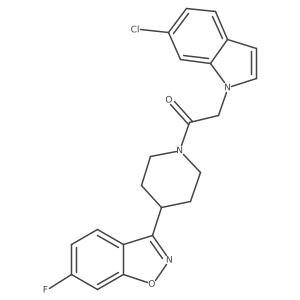 2-(6-chloro-1H-indol-1-yl)-1-[4-(6-fluoro-1,2-benzoxazol-3-yl)piperidin-1-yl]ethanone Structure