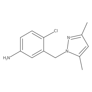 4-chloro-3-[(3,5-dimethyl-1H-pyrazol-1-yl)methyl]aniline Structure