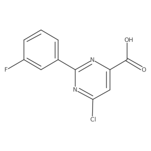 6-Chloro-2-(3-fluorophenyl)pyrimidine-4-carboxylic acid Structure