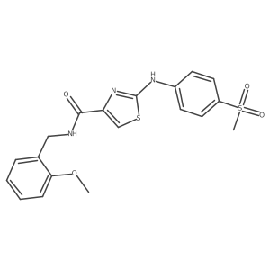 N-(2-methoxybenzyl)-2-((4-(methylsulfonyl)phenyl)amino)thiazole-4-carboxamide Structure