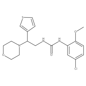 1-(5-Chloro-2-methoxyphenyl)-3-(2-morpholino-2-(thiophen-3-yl)ethyl)urea结构式
