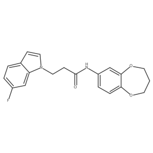 N-(3,4-dihydro-2H-1,5-benzodioxepin-7-yl)-3-(6-fluoro-1H-indol-1-yl)propanamide Structure