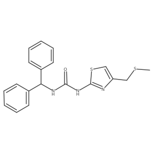 1-Benzhydryl-3-(4-((methylthio)methyl)thiazol-2-yl)urea Structure