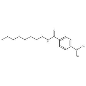 (4-(Octylcarbamoyl)phenyl)boronic acid结构式