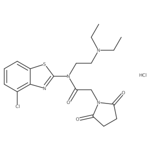 N-(4-chlorobenzo[d]thiazol-2-yl)-N-(2-(diethylamino)ethyl)-2-(2,5-dioxopyrrolidin-1-yl)acetamide hydrochloride Structure