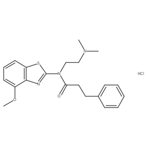 N-(2-(dimethylamino)ethyl)-N-(4-methoxybenzo[d]thiazol-2-yl)-3-phenylpropanamide hydrochloride结构式